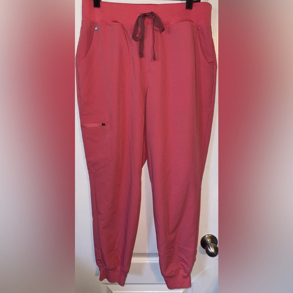FIGS Zamora Jogger Scrub Pants Quartz Pink Size LP PO3326